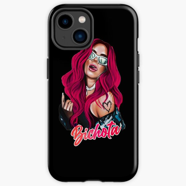 Karol G with red Hair Illustration with Bichota iPhone Tough Case RB2306 product Offical karol g Merch