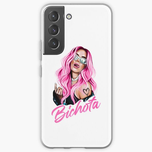 Karol G with Pink Hair Illustration with Bichota Word Samsung Galaxy Soft Case RB2306 product Offical karol g Merch