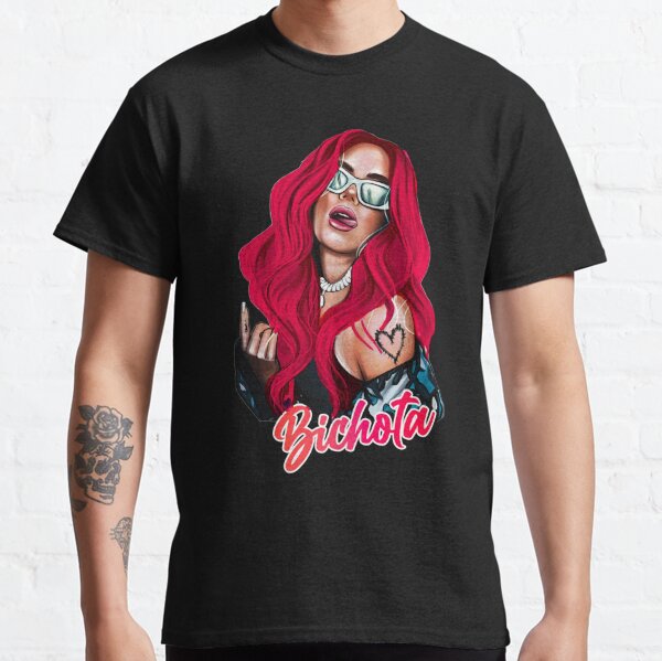 Karol G with red Hair Illustration with Bichota Classic T-Shirt RB2306 product Offical karol g Merch