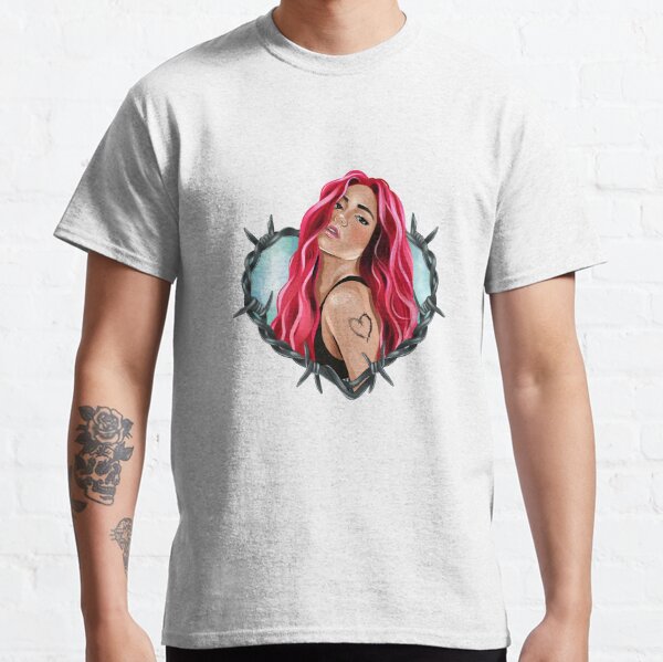 New look Karol G with Red Hair in the Wire Heart with Bichota Word Classic T-Shirt RB2306 product Offical karol g Merch