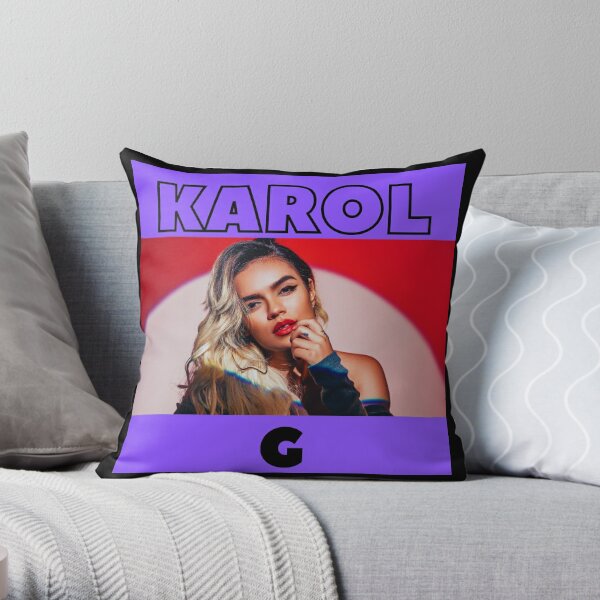 Karol G Vintage with purple background Throw Pillow RB2306 product Offical karol g Merch