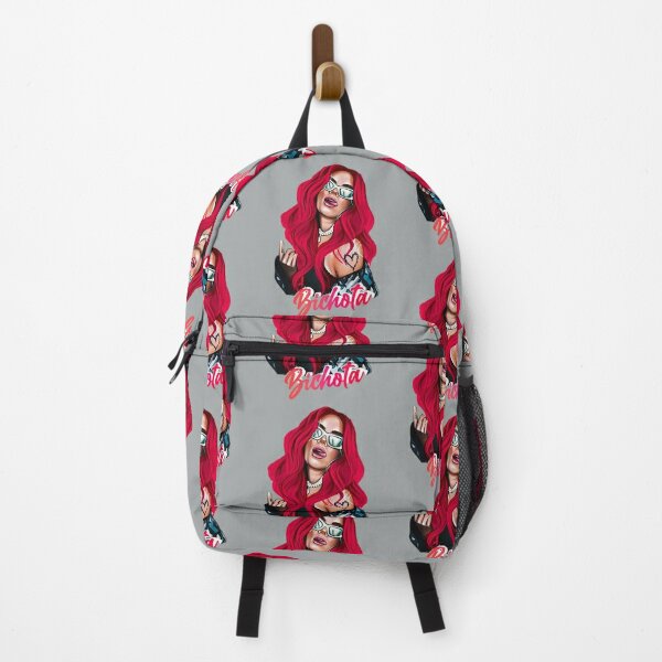 Karol G with red Hair Illustration with Bichota Backpack RB2306 product Offical karol g Merch